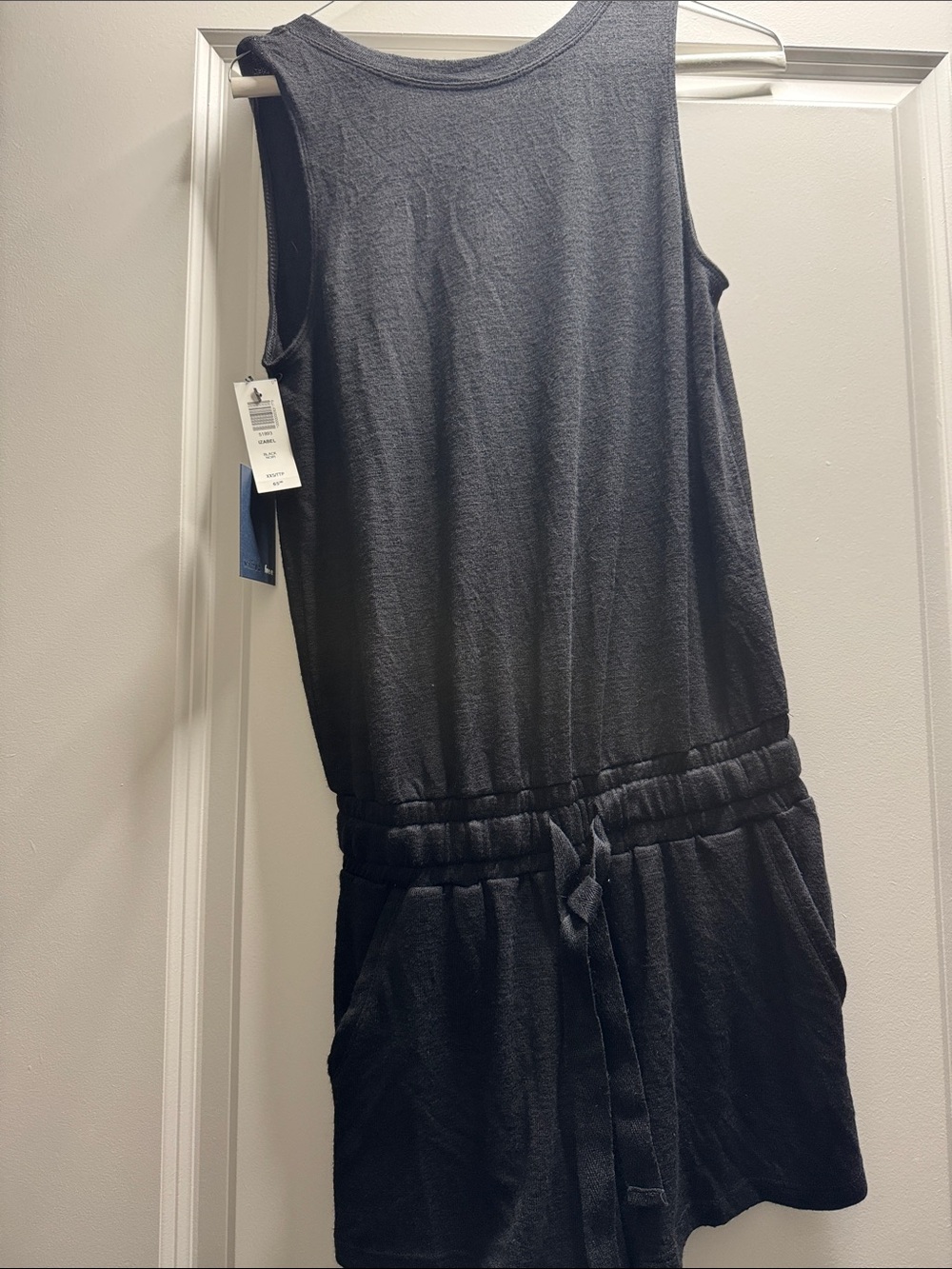 Aritzia Wilfred free Sleeveless Black Romper with Drawstring Waist xxs